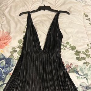 Tall Plise Plunge Jumpsuit